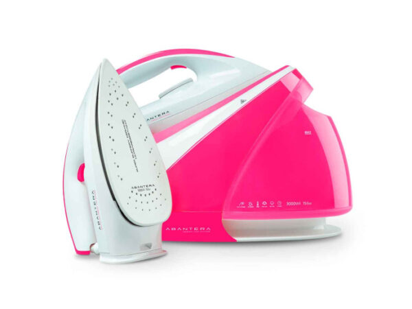 Centro de planchado rosa