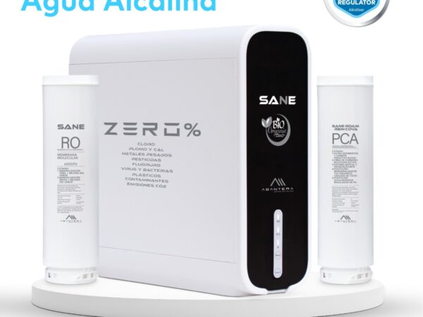 Purificador zero sane alcalinizador flujo directo 600gpd antical desincrustante alcalinizador regulador ph