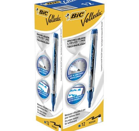 Bic velleda free ink dw pocket bullet whiteboard marker ink blue