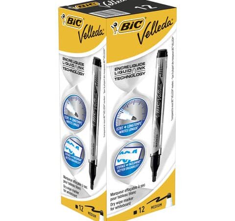 Bic velleda free ink dw pocket bullet whiteboard marker ink blac