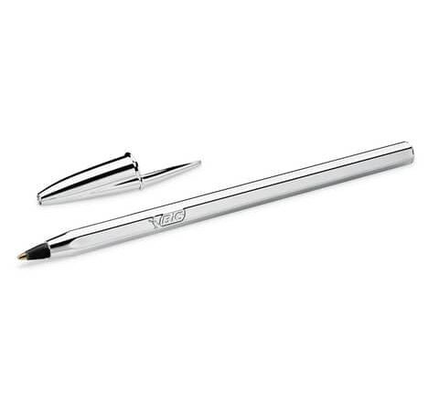 Bic celebrate (celebration) ink black body silver ballpoint pen