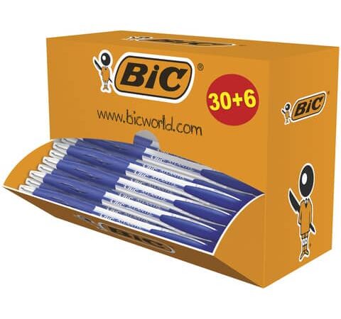 Bic atlantis medium ballpoint pen ink blue vpack value pack