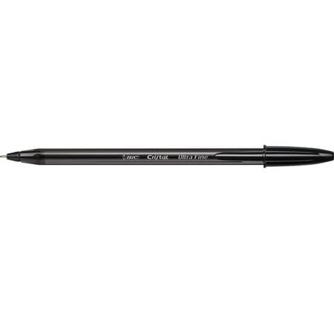 Bic cristal needle 0.7 ink black ballpoint pen