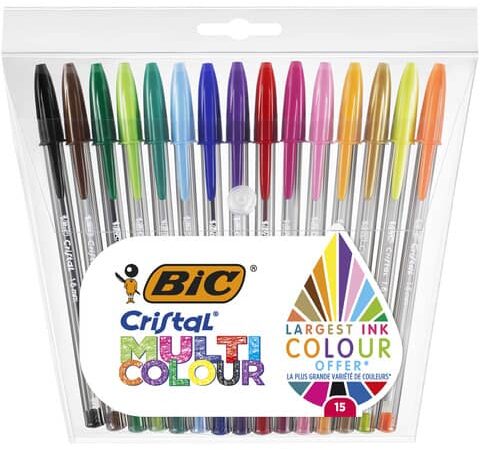 Bic mixed bp classic stic bic cristal multicolour ballpoint pen 