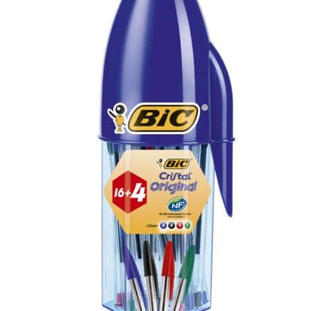 Bic cristal medium ballpoint pen ink assorted colours black blue