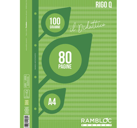 133634 8023485 245300 ricambio didattico a4 rigo q banda