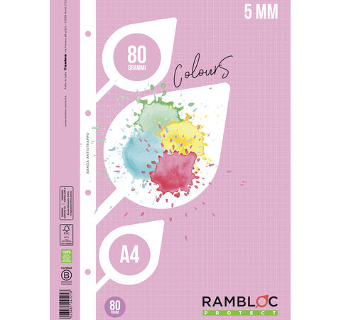 133652 8023485 241258 ricambio colours rosa a4 5mm banda