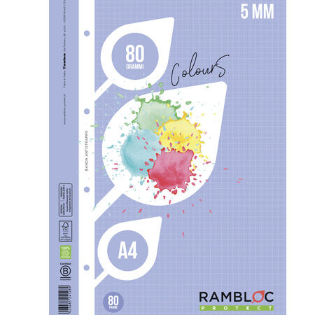 133646 8023485 241289 ricambio colours azzurro a4 5mm banda