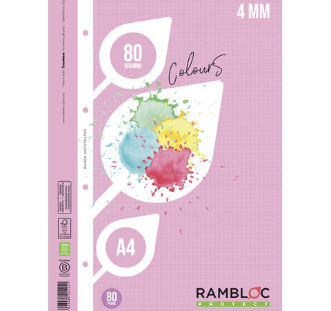 133651 8023485 241241 ricambio colours rosa a4 4mm banda