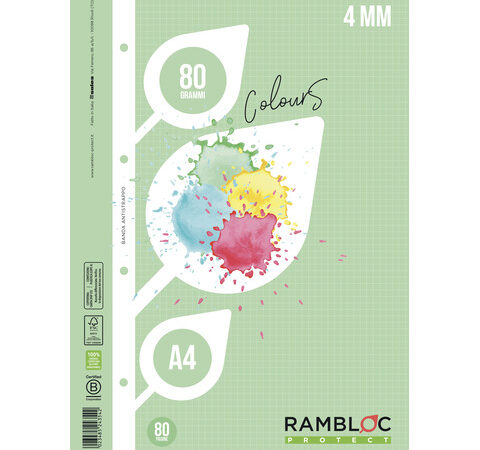 133654 8023485 243542 ricambio colours verde a4 4mm banda